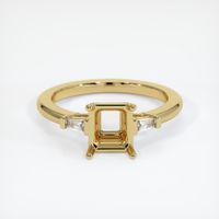 18K Yellow Gold Three Stone Ring Setting Image