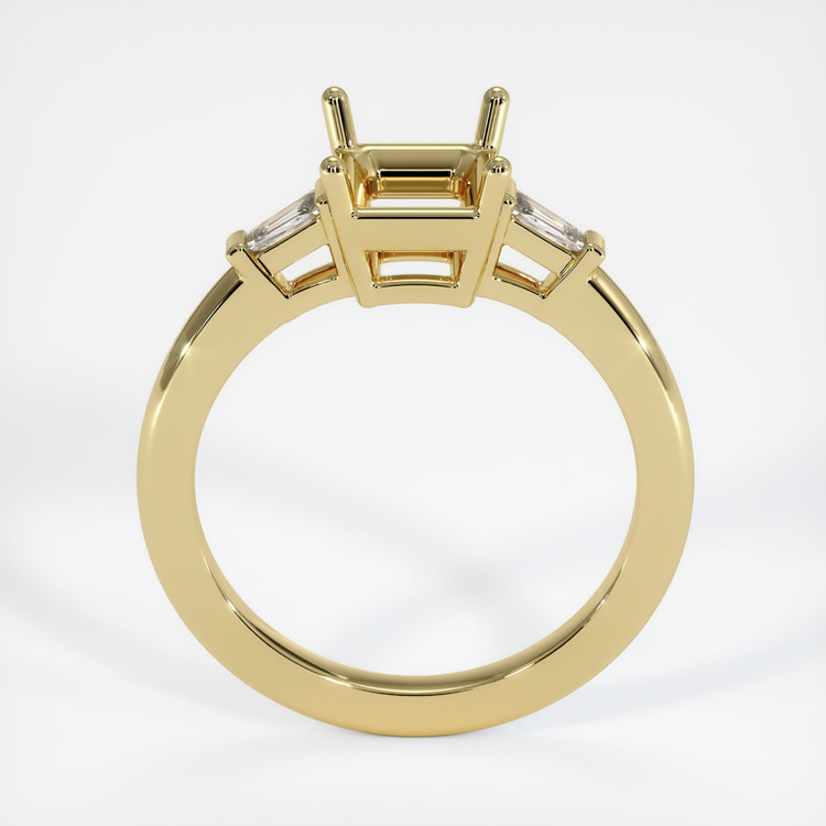 18K Yellow Gold Three Stone Ring Setting