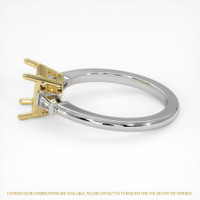 14K Yellow & White Three Stone Ring Setting Image