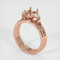 14K Rose Gold Three Stone Ring Setting Video