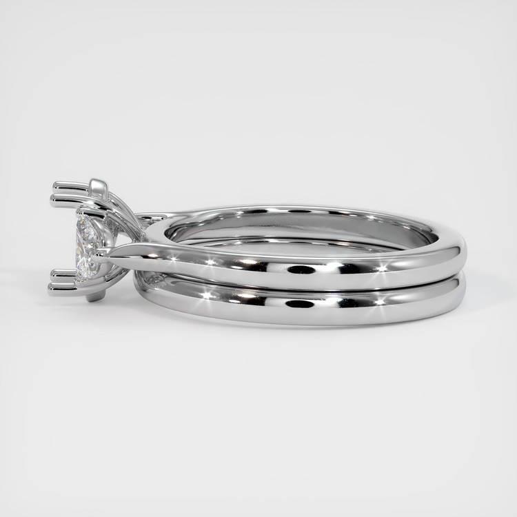 14K White Gold Three Stone Ring Setting