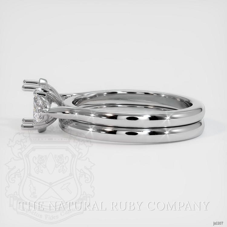 14K White Gold Three Stone Ring Setting