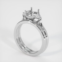 18K White Gold Three Stone Ring Setting Video