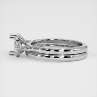 18K White Gold Three Stone Ring Setting Image