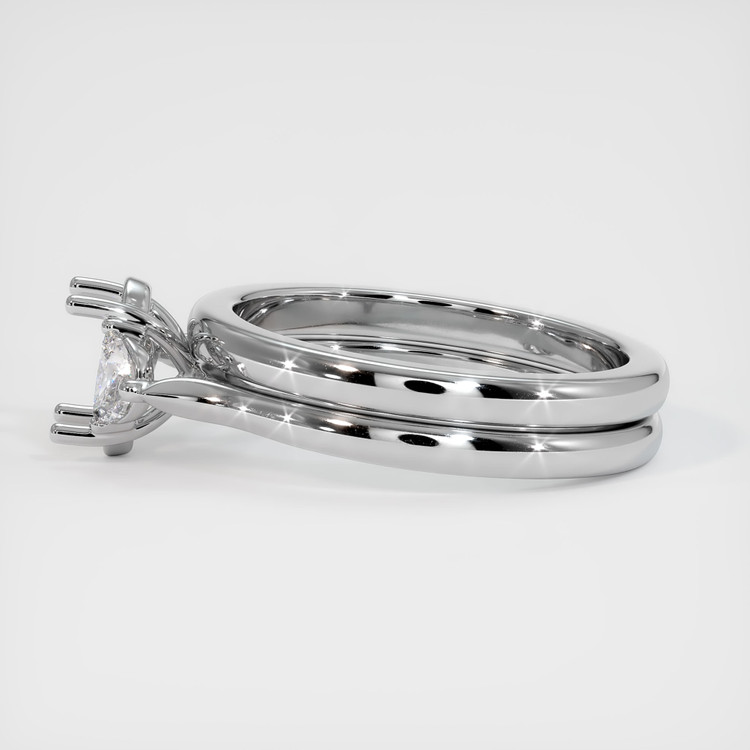 18K White Gold Three Stone Ring Setting