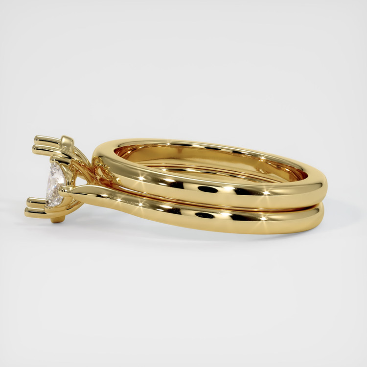 14K Yellow Gold Three Stone Ring Setting