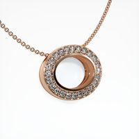 14K Rose Gold Pave Pendant Setting Image