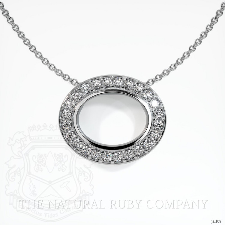 Silver Pave Pendant Setting