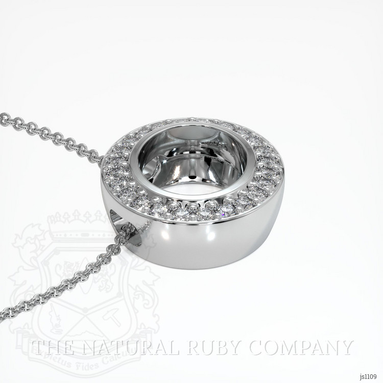 Silver Pave Pendant Setting