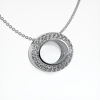 10K White Gold Pave Pendant Setting Image