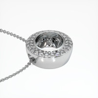 10K White Gold Pave Pendant Setting Image