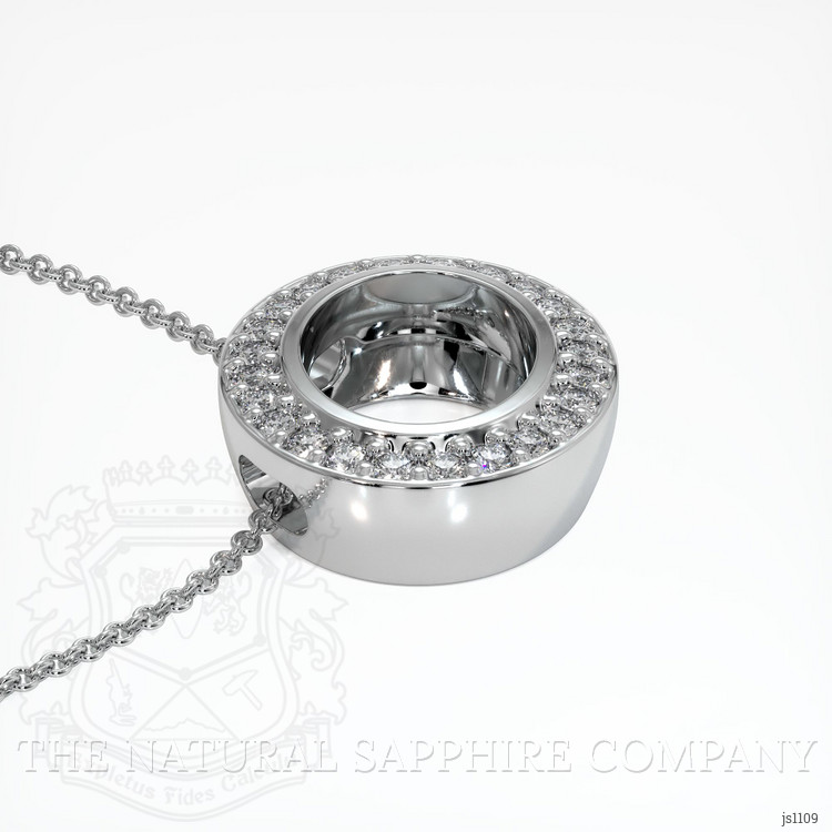 10K White Gold Pave Pendant Setting