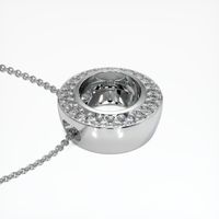 14K White Gold Pave Pendant Setting Image
