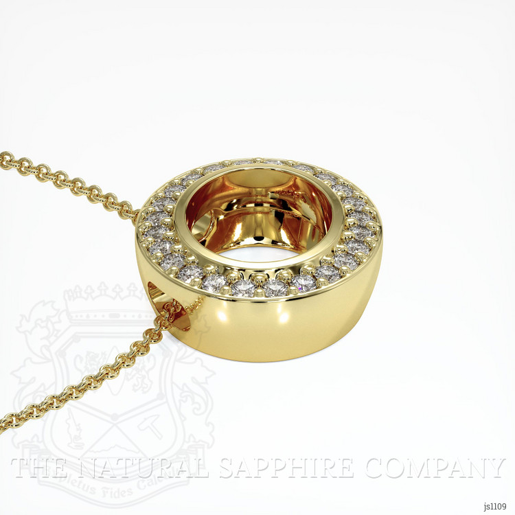 10K Yellow Gold Pave Pendant Setting