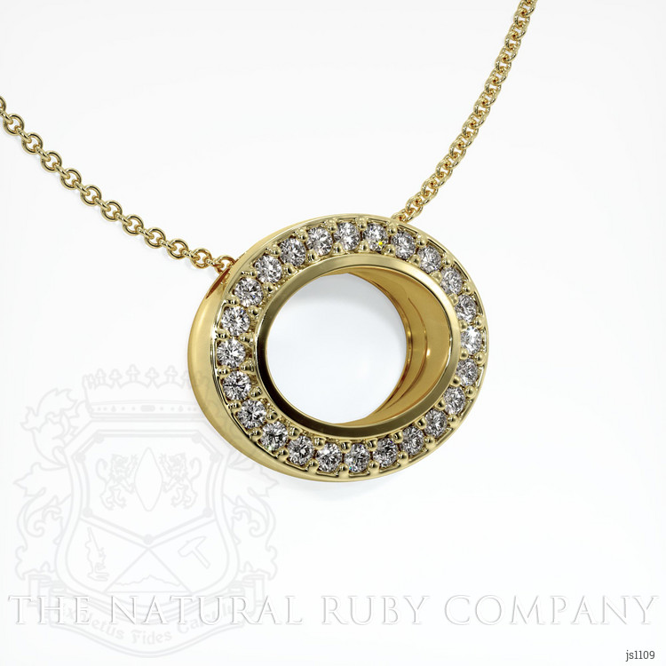 14K Yellow Gold Pave Pendant Setting