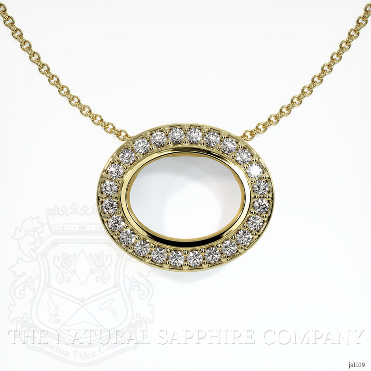 Pave Emerald Pendant 0.63 Ct., 18K Yellow Gold