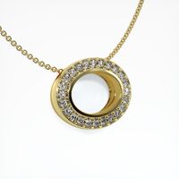 18K Yellow Gold Pave Pendant Setting Image