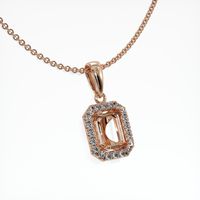 14K Rose Gold Pave Pendant Setting Image