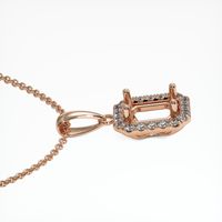 14K Rose Gold Pave Pendant Setting Image