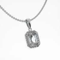 10K White Gold Pave Pendant Setting Image