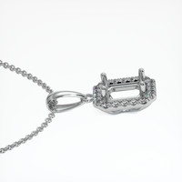 10K White Gold Pave Pendant Setting Image