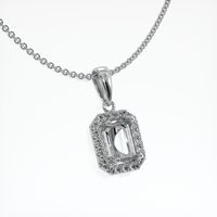 14K White Gold Pave Pendant Setting Image