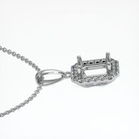 14K White Gold Pave Pendant Setting Image