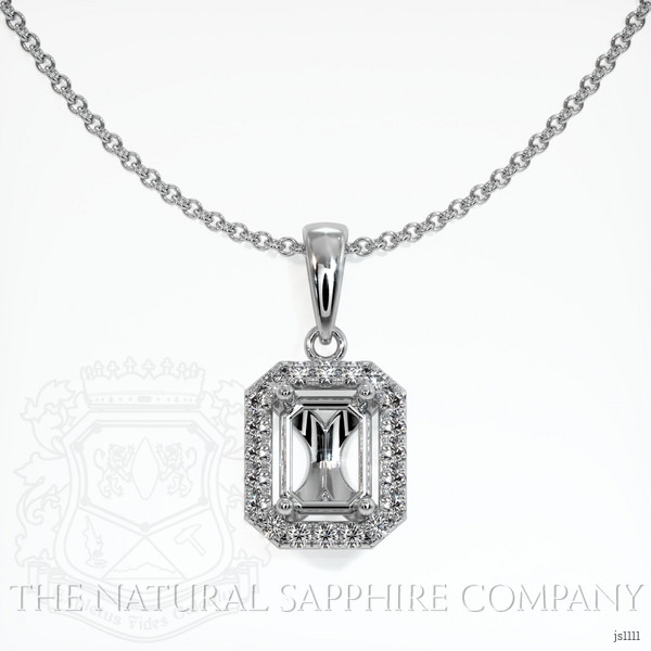  Emerald Pendant 2.19 Ct. 18K White Gold