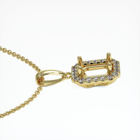 10K Yellow Gold Pave Pendant Setting Image