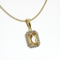 14K Yellow Gold Pave Pendant Setting Image