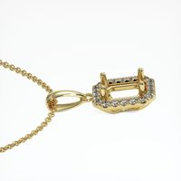 14K Yellow Gold Pave Pendant Setting Image