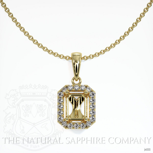  Emerald Pendant 2.19 Ct. 18K Yellow Gold
