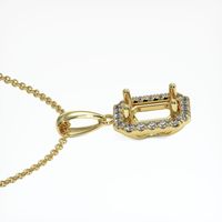 18K Yellow Gold Pave Pendant Setting Image