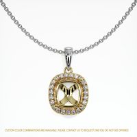 18K Yellow & White Pave Pendant Setting Image