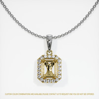 18K Yellow & White Pave Pendant Setting Image