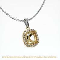 18K Yellow & White Pave Pendant Setting Image