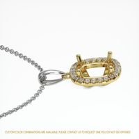 18K Yellow & White Pave Pendant Setting Image