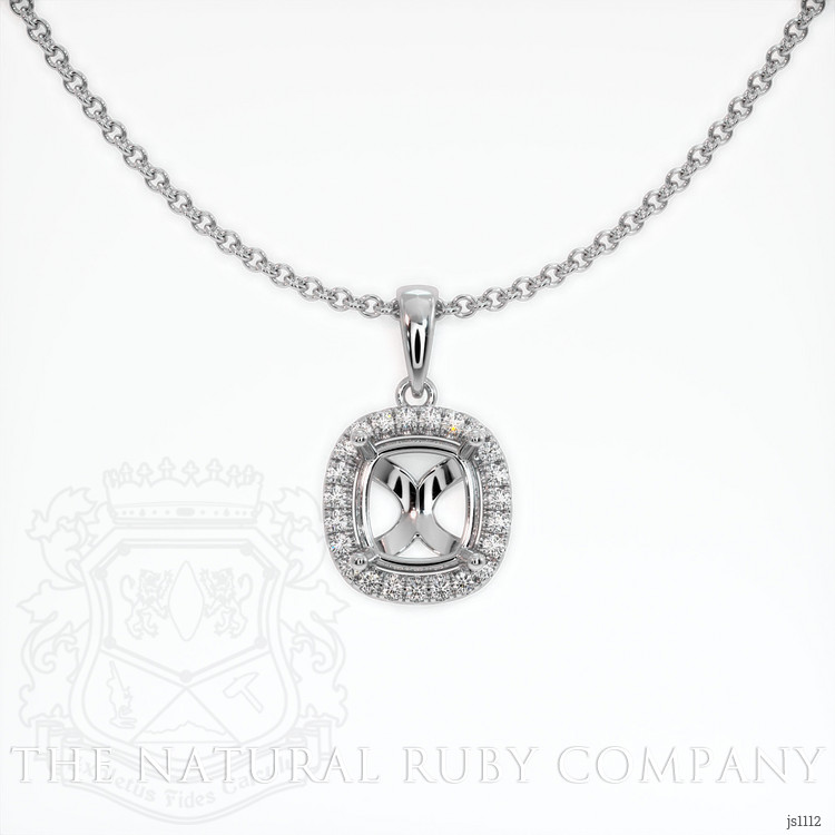 Platinum 950 Pave Pendant Setting