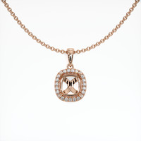 14K Rose Gold Pave Pendant Setting Video