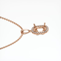 14K Rose Gold Pave Pendant Setting Image