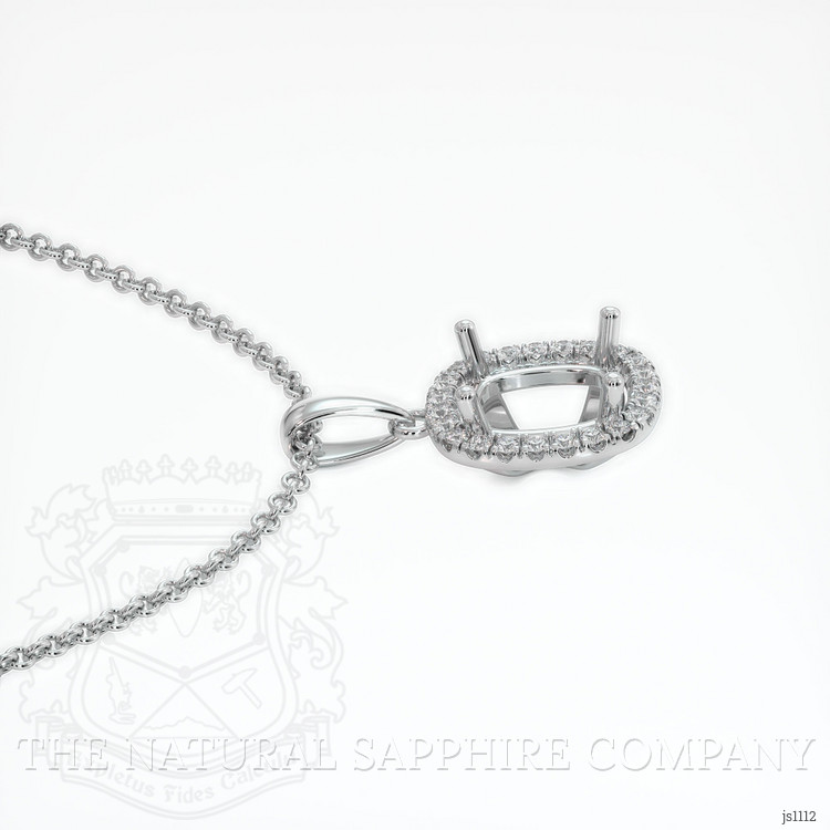 Silver Pave Pendant Setting