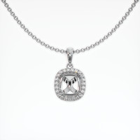 18K White Gold Pave Pendant Setting Video