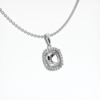 18K White Gold Pave Pendant Setting Image