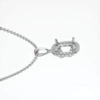 18K White Gold Pave Pendant Setting Image