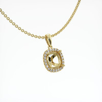 14K Yellow Gold Pave Pendant Setting Image