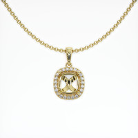 18K Yellow Gold Pave Pendant Setting Video