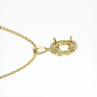 18K Yellow Gold Pave Pendant Setting Image