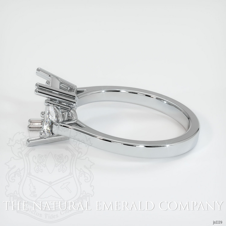 Platinum 950 Three Stone Ring Setting