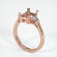 14K Rose Gold Three Stone Ring Setting Video