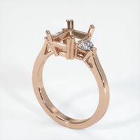 18K Rose Gold Three Stone Ring Setting Video